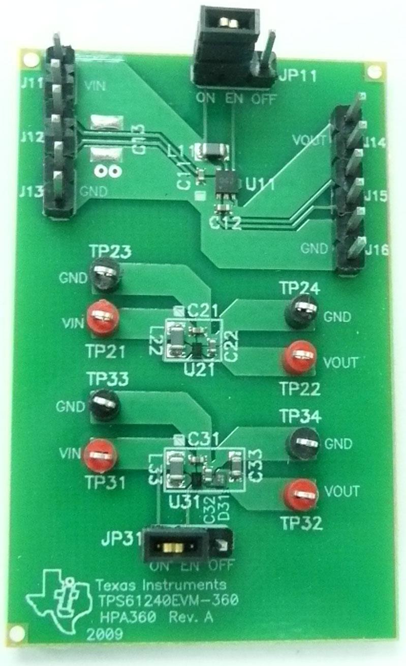 Texas Instruments-TPS61240EVM-360 Kit e schede di sviluppo gestione della potenza TPS61240 DC to DC Converter and Switching Regulator Chip 5V Output Evaluation Board