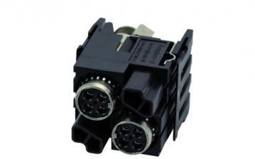 Amphenol-C146 10B002 800 15 Steckverbinder, rechteckig 2 pole shielded socket module