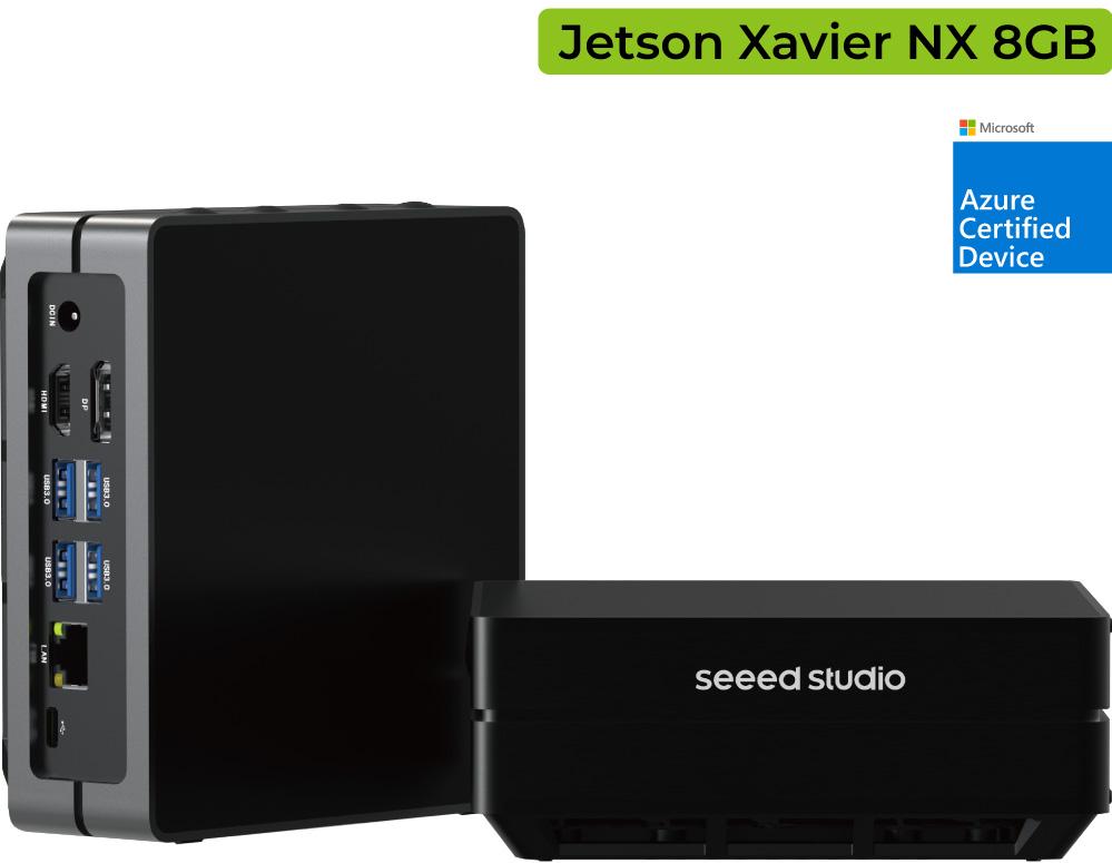 Seeed Technology Co.,Ltd-110061381 Box PC reComputer J2021-Edge AI Device with Jetson Xavier NX 8GB Module, 4xUSB, M.2 Key E and Key M Slot, Aluminum case, Pre-Installed JetPack System