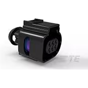 TE Connectivity-1823467-1 Connector Discrete Wire Housing Conn Housing RCP 6 POS 4mm Crimp ST Cable Mount Black Box