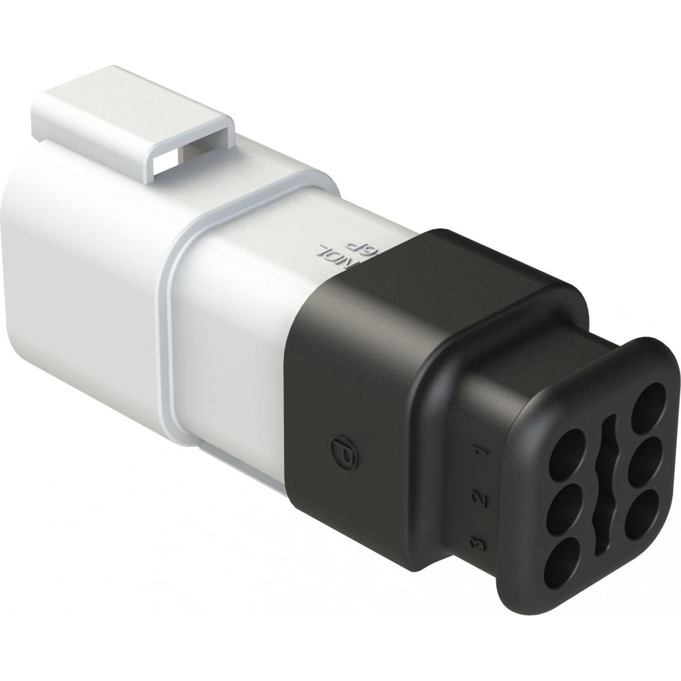 Amphenol-AT04-6P-SR01WHT Gaine de câblage de raccordement discret Conn Housing RCP 6 POS Crimp ST Cable Mount White