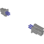 Samtec-MMSD-02-24C-L-12.00-D-K-LDS Cable Assembly AC Power Cable Assembly 0.304m Power to Power 4 to 4 POS SKT-SKT Crimp-Crimp 24AWG