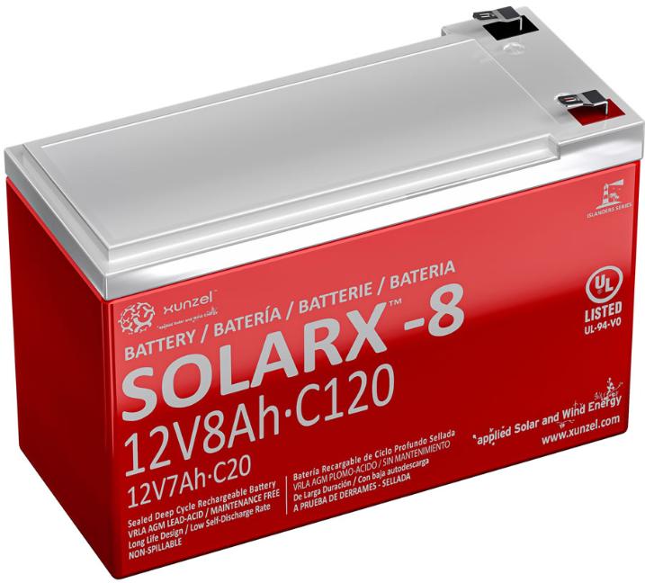 XUNZEL-SOLARX8 Baterías SOLAR BATTERY SOLARX-XUNZEL 8Ah-12V