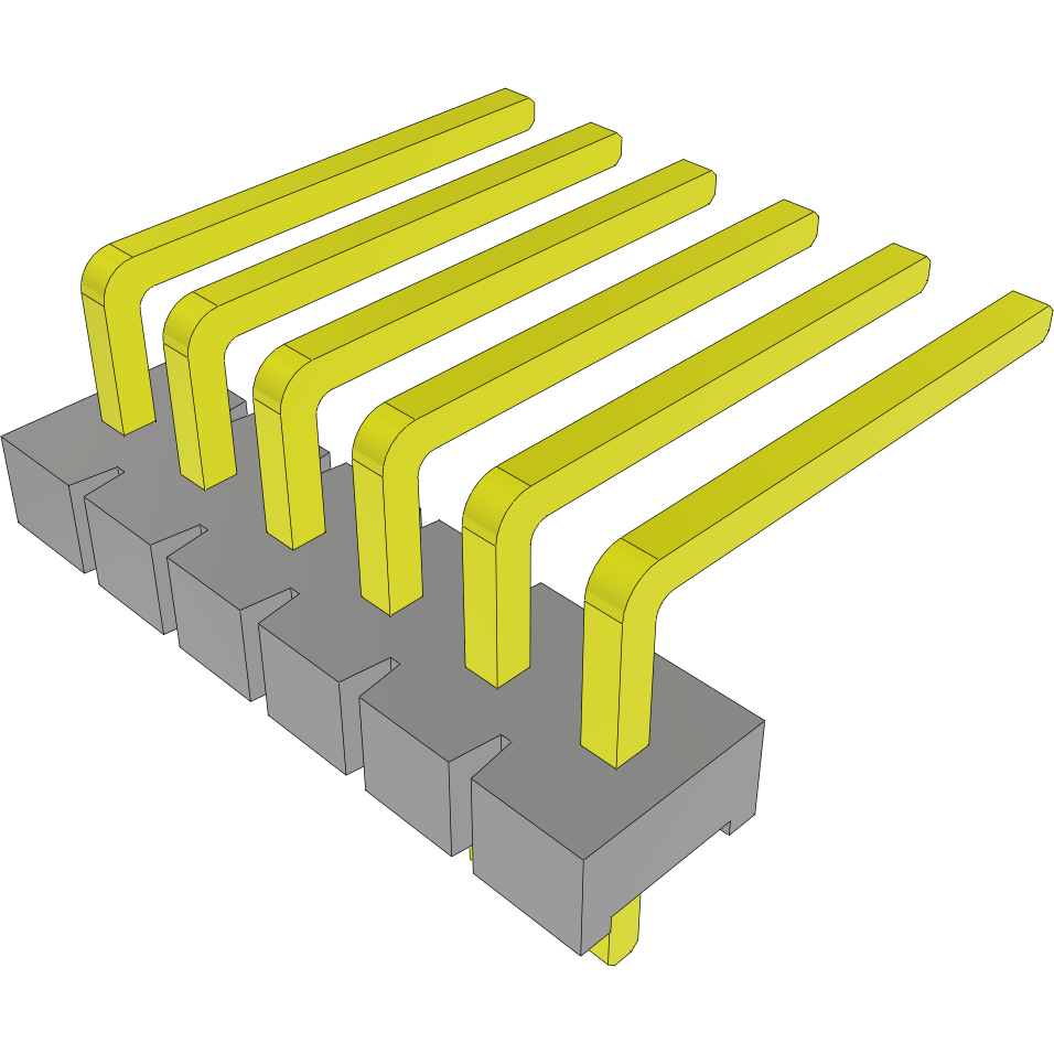 Samtec-FWJ-06-04-T-S-RA Connector Headers and PCB Receptacles Conn Unshrouded Header HDR 6 POS 3.96mm Solder ST Thru-Hole Bulk