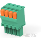 TE Connectivity-1986692-4 Connector Terminal Blocks Conn Terminal Block F 4 POS 3.5mm Push-In Spring ST Cable Mount 11A/Contact Box