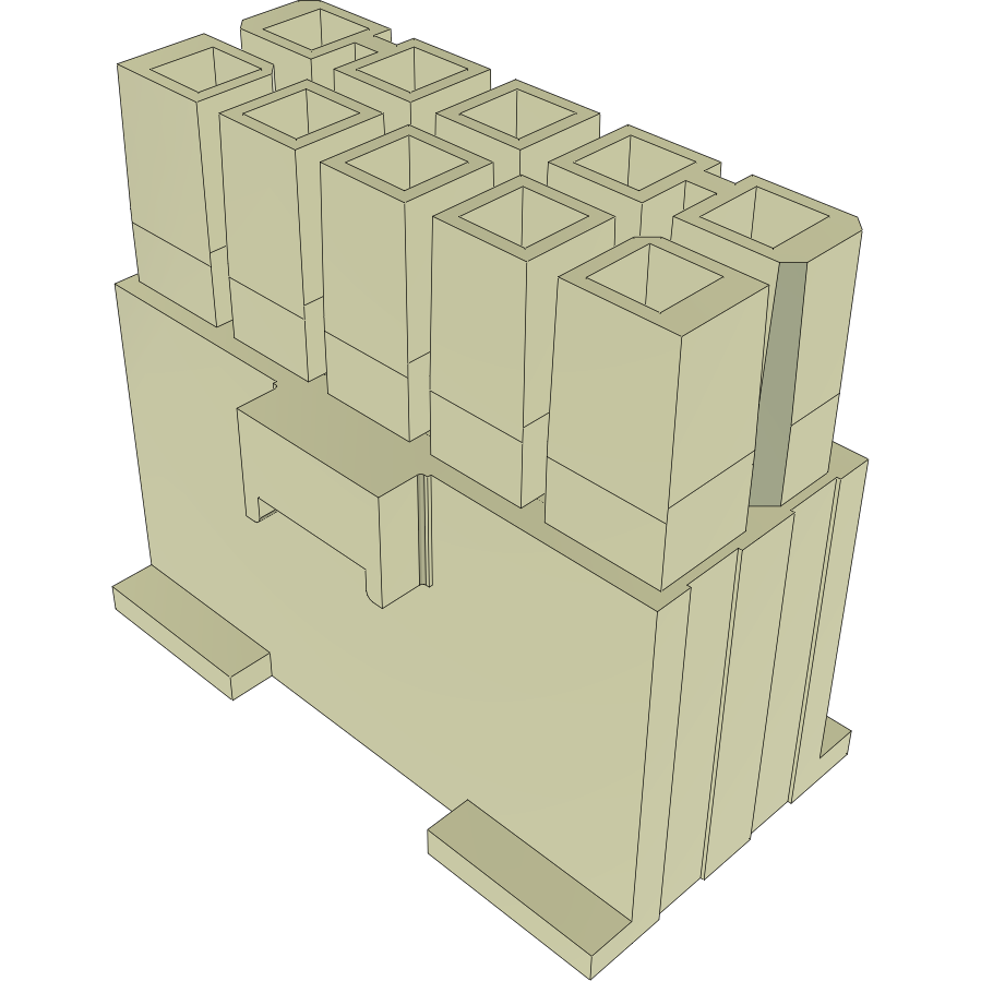 Samtec-IPBD-05-D-K-R 分立接线罩连接器 Conn Housing RCP 10 POS 4.19mm Crimp ST Cable Mount Power Mate® Bulk