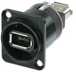 Neutrik Group-NA1394-6-W-B Steckverbinder, Schnittstelle Connector Receptacles on Both Ends Black D-Housing