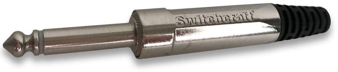 Switchcraft-297F Conector de audio y video Conn 1/4" Stereo Plug PL 3 POS Solder Lug ST Cable Mount 3 Terminal 1 Port