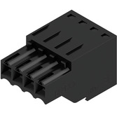 Weidmuller-1690440000 Steckverbinder, Klemmenblöcke Conn Terminal Block SKT 4 POS 3.5mm Tension Clamp ST Cable Mount 10A Box