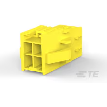 TE Connectivity-177908-4 Einzeladersteckverbinder, Gehäuse Conn Housing RCP 4 POS 3.96mm Crimp ST Panel Mount Yellow Bag