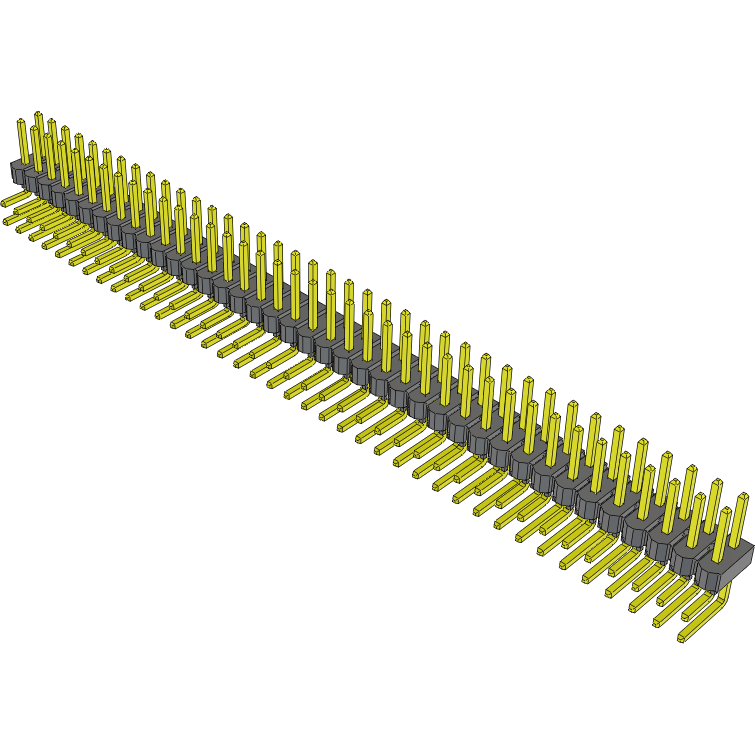Samtec-TSW-139-08-L-D-RA Embases de raccordement et réceptacles PCB Conn Unshrouded Header HDR 78 POS 2.54mm Solder RA Side Entry Thru-Hole Bulk