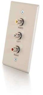 Legrand-41013 Accesorios del conector Composite Video and RCA Stereo Audio Pass Through Single Gang Wall Plate