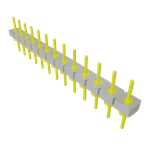 Conn Unshrouded Header HDR 13 POS 2.54mm Solder ST Top Entry Thru-Hole Tube