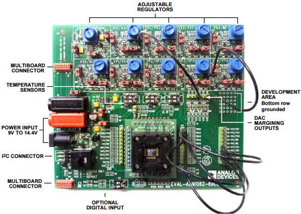 Analog Devices-EVAL-ADM1169LQEBZ Placas y kits de desarrollo de administración de potencia ADM1169AS Power Supply Controller and Monitor Evaluation Kit
