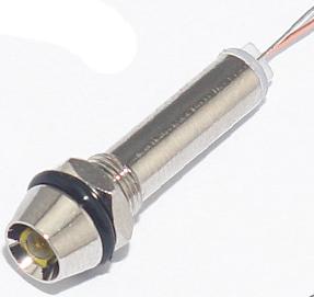 Mallory Sonalert Products-FL1M-6CJ-1-Y12V Panel Mount Indicators LED Panel Mount Indicator Uni-Color Yellow 1500mcd 2-Pin Bulk