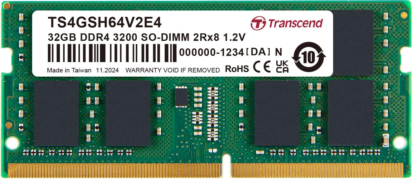 Transcend Information-TS4GSH64V2E4 Memory Modules DRAM Module DDR4 SDRAM 32Gbyte 260SODIMM Bulk