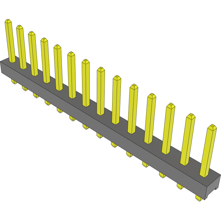 Samtec-MTMM-114-04-G-S-205 连接器插头及 PCB 插座 Conn Unshrouded Header HDR 14 POS 2mm Solder ST Top Entry Thru-Hole Bulk