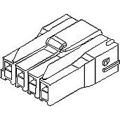 Molex-51347-0400 Einzeladersteckverbinder, Gehäuse Conn Housing F 4 POS 3.3mm Crimp ST Cable Mount Natural Bag