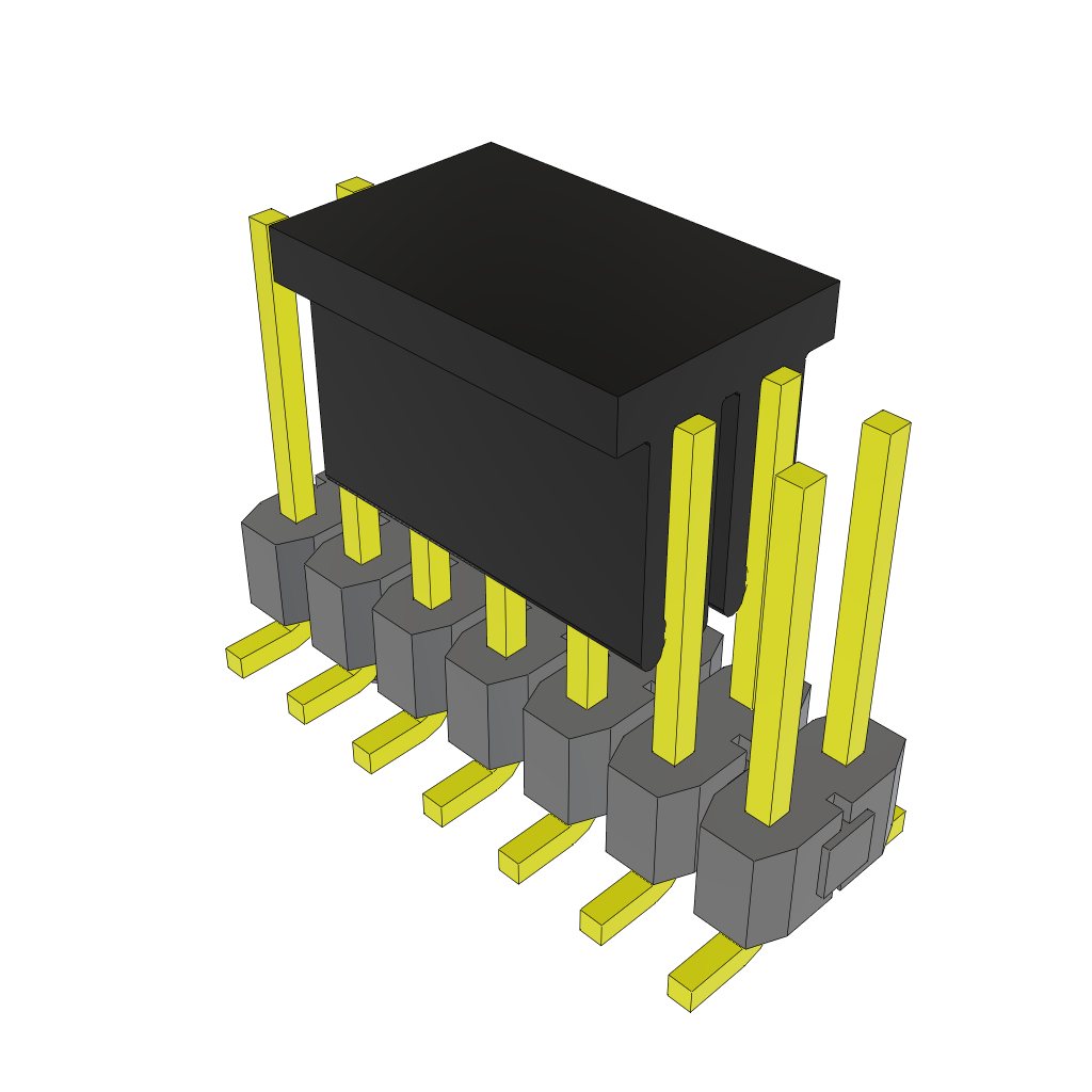 Samtec-TSM-107-02-L-DV-A-P-FR Steckverbinderleisten und Leiterplattenbuchsen Conn Unshrouded Header HDR 14 POS 2.54mm Solder ST SMD T/R