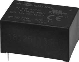 CUI Inc-PSK-S2C-3 AC to DC Power Supplies AC/DC Power Supply Single-OUT 3.3V 0.6A 2W 4-Pin
