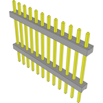 Conn Board Stacker HDR 12 POS 2mm Solder ST Top Entry Thru-Hole Bulk