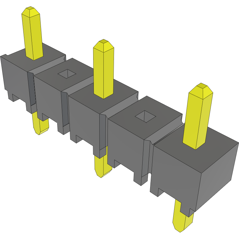 Samtec-TSW-203-06-T-S Connector Headers and PCB Receptacles Conn Unshrouded Header HDR 3 POS 5.08mm Solder ST Top Entry Thru-Hole Bulk