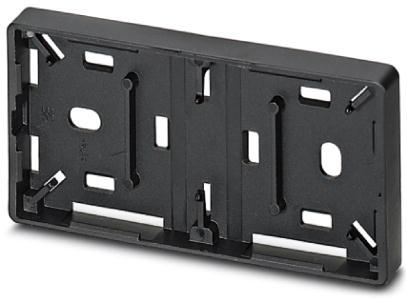PHOENIX CONTACT-0827454 Accessori per cavi Marker carriers, black, unlabeled, mounting type: Screws, rivets, lettering field size: 60 x 30 mm