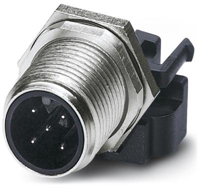 PHOENIX CONTACT-SACC-DSIV-M12MS-5CON-L180 Sensor Accessories Sensor/actuator flush-type plug, 5-pos., M12, A-coded, rear/screw mounting with M12 thread, with polarity protection, with straight solder connection