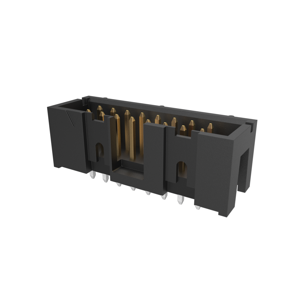 Amphenol Communications Solutions-10056844-116ALF Connector Headers and PCB Receptacles Quickie® IDC Cable-to-Board Connector System, Shrouded Header, Vertical, Through Hole, Double Row, 16 Positions, 2.54mm (0.100in) Pitch