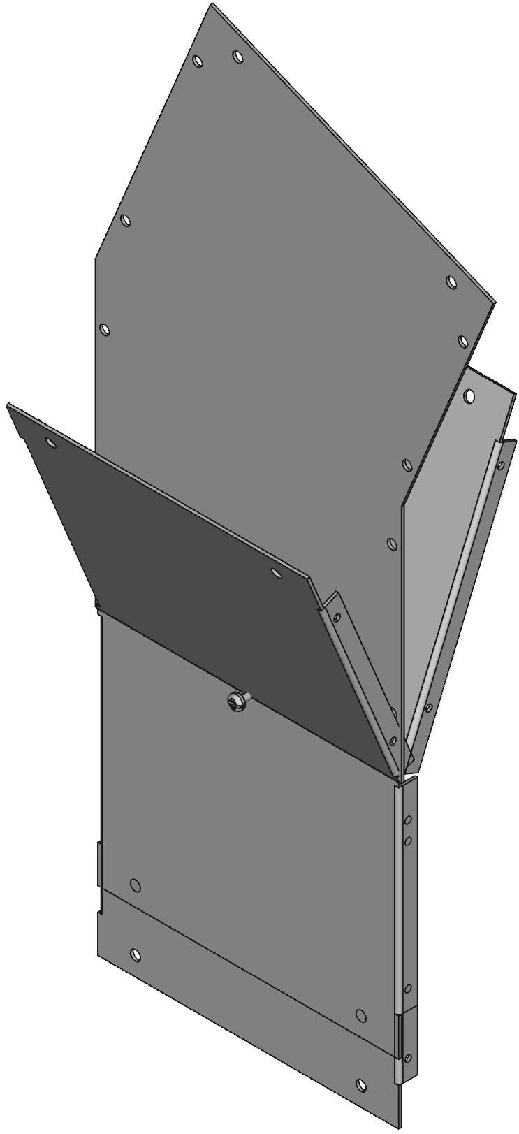 Hammond Manufacturing-CWEL822 Kabelzubehör Wiring Ducts 22.5° Elbow Square Screw Steel Gray