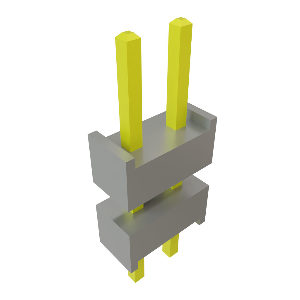Samtec-DW-01-08-G-D-255 Piastre connettori e prese PCB Conn Board Stacker HDR 2 POS 2.54mm Solder ST Top Entry Thru-Hole Bulk