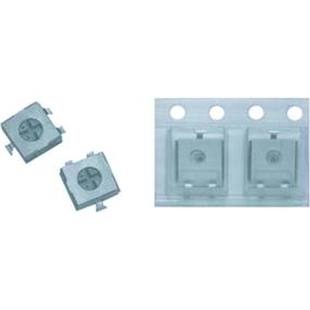 Vishay-TS4YJ102MR10  Res Cermet Trimmer 1K Ohm 20% 0.25W(1/4W) 1(Elec)/1(Mech)Turns 2.45mm (5 X 5 X 2.55mm) J-Hook SMD T/R