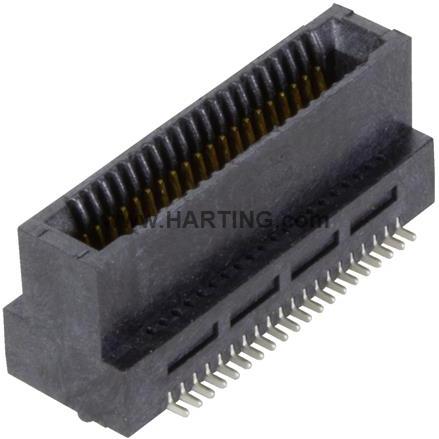 HARTING-15030402001000 Steckverbinder, Kartenrand Conn Card Edge F 40 POS 0.8mm Solder ST SMD Reel