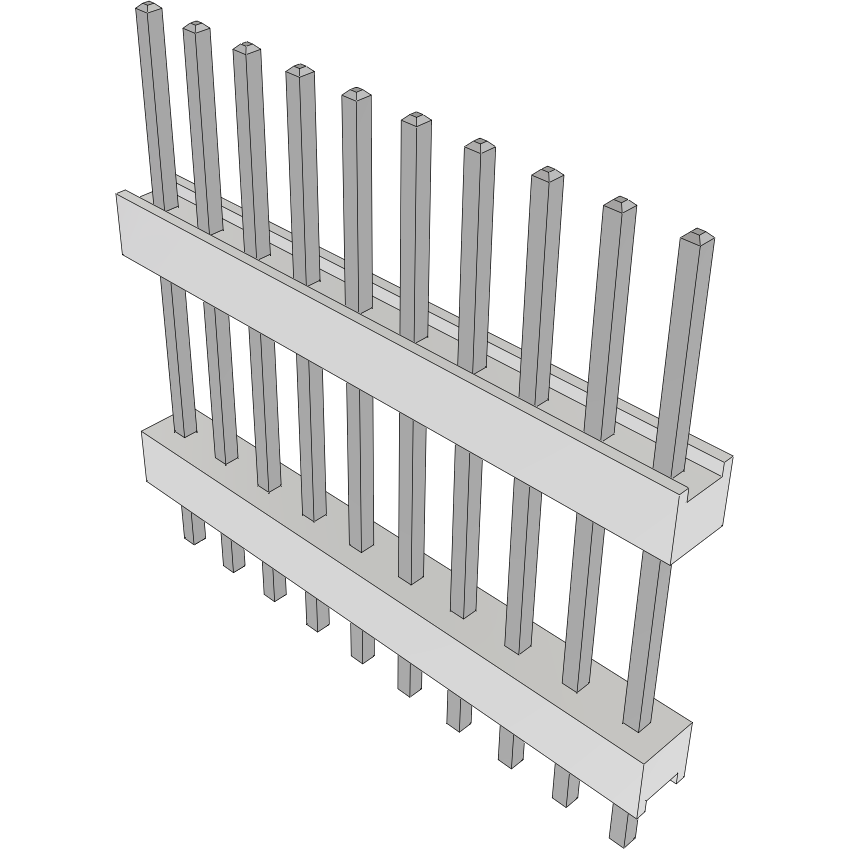 Samtec-HW-10-11-T-S-520-126 Steckverbinderleisten und Leiterplattenbuchsen Conn Board Stacker HDR 10 POS 2.54mm Solder ST Top Entry Thru-Hole FLEX STACK Bulk