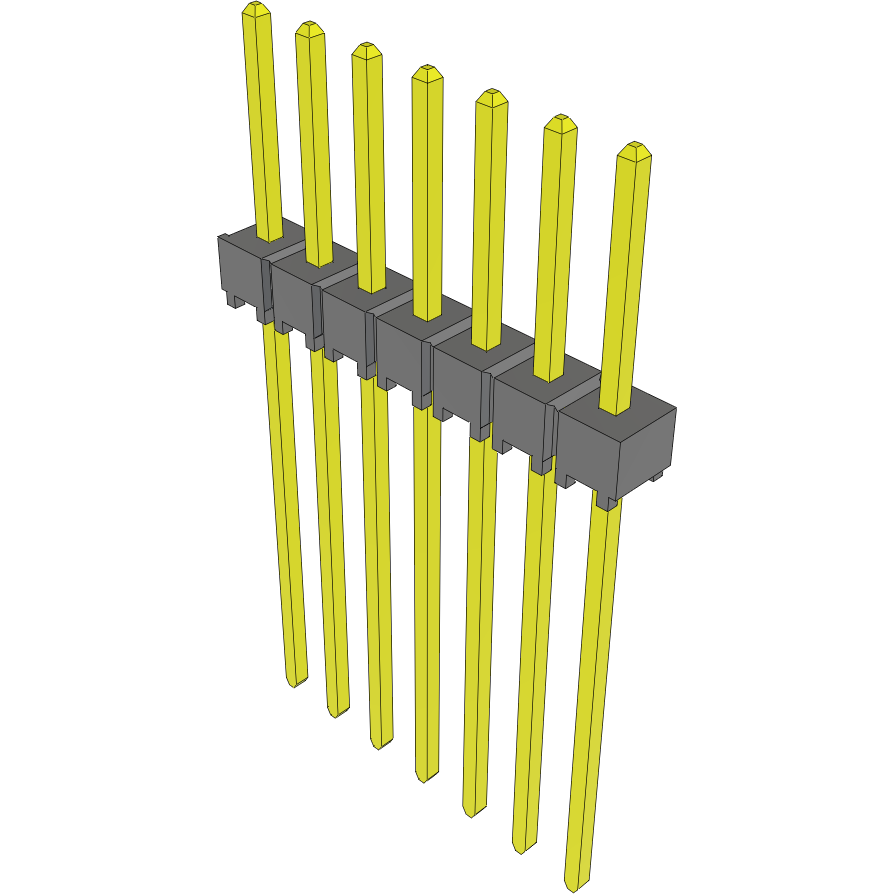 Samtec-TSW-107-30-L-S Connector Headers and PCB Receptacles Conn Unshrouded Header HDR 7 POS 2.54mm Solder ST Top Entry Thru-Hole Bulk