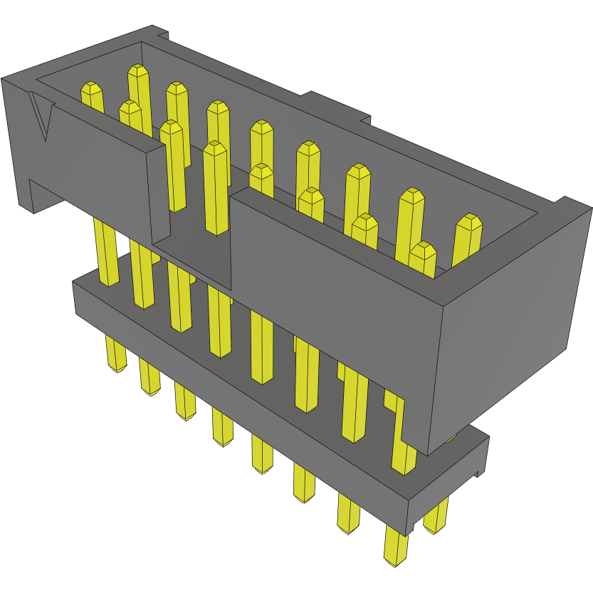 Samtec-ZLTMM-108-73-S-D-375 Steckverbinderleisten und Leiterplattenbuchsen Conn Elevated Shrouded Header HDR 16 POS 2mm Solder ST Thru-Hole Bulk
