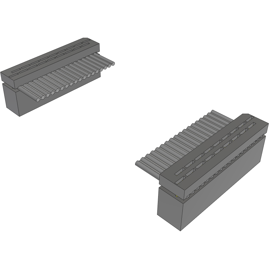 Samtec-IDSD-09-D-13.00-G Assemblage de câble plat/ruban Cable Assembly 0.33m 28AWG 1.27mm 18 to 18 POS IDC Connector to IDC Connector F-F Bulk