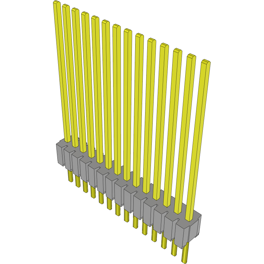 Samtec-HTMS-114-60-G-S Embases de raccordement et réceptacles PCB Conn Unshrouded Header HDR 14 POS 1.27mm Solder ST Top Entry Thru-Hole Tube