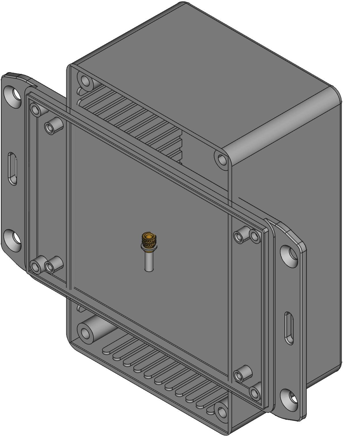 Hammond Manufacturing-1591TFLGY 箱、罩及架 Light Gray Acrylonitrile Butadiene Styrene Flange Mount General Purpose Enclosure