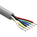 Tensility International-30-00512 Kabel, Mehrleiter Wire, 6C TS, 28 AWG, UL2464, 300V, 80C, 4.2 mm, VW-1, PVC, gray