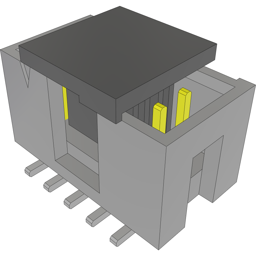 Samtec-HTSS-105-01-S-DV-P Piastre connettori e prese PCB Conn Shrouded Header (4 Sides) HDR 10 POS 2.54mm Solder ST Top Entry SMD Tube