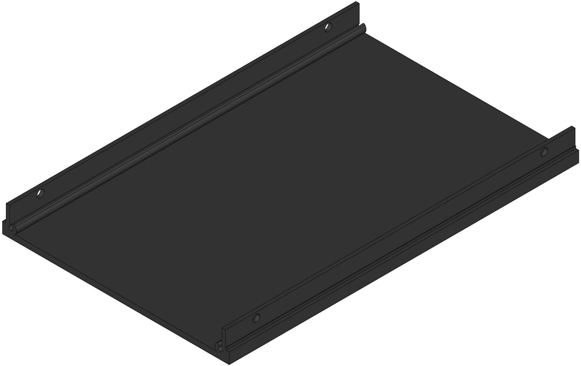 Hammond Manufacturing-RM3U08BKFP null Replacement Panel For Front Or Rear Panel Of Chassis, Aluminum, Black