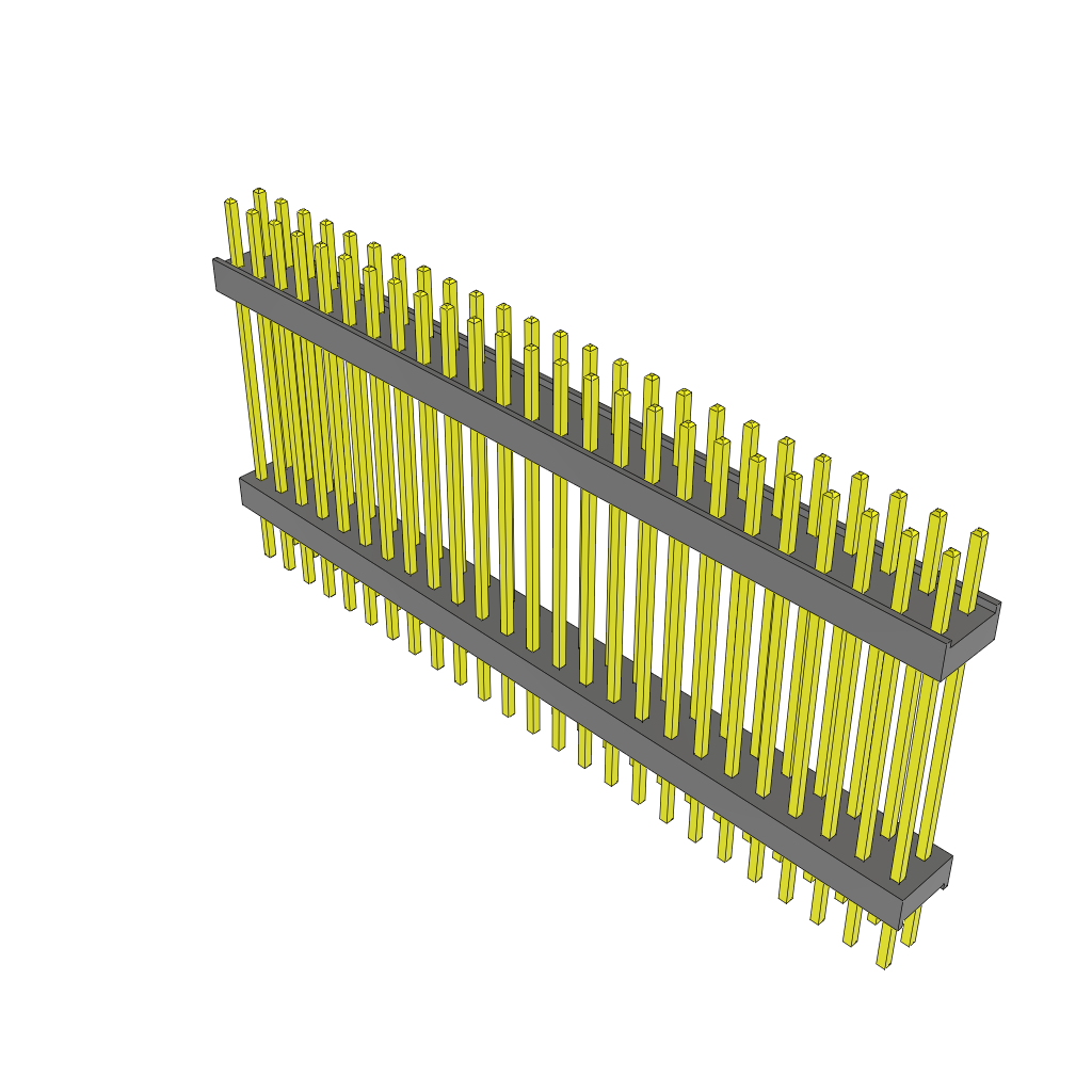 Samtec-ZW-25-13-S-D-846-200 Piastre connettori e prese PCB Conn Board Stacker HDR 50 POS 2.54mm Solder ST Top Entry Thru-Hole Bulk