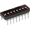 C&K-SD08H0SBR DIP-Schalter Switch DIP OFF ON SPST 8 Flush Slide 0.1A 25VDC Gull Wing 2000Cycles 2.54mm SMD T/R