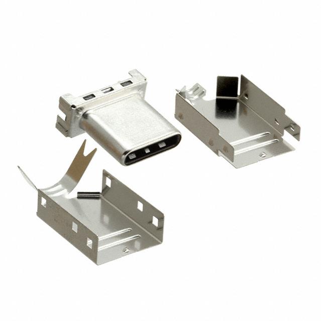 CnC Tech, LLC-C-BW30-AK5V50 Connector USB Conn USB 3.1 Type C PL 24 POS Solder RA Cable Mount 24 Terminal 1 Port T/R