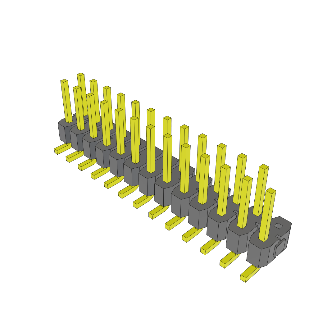 Samtec-TSM-113-01-T-DV-026 Steckverbinderleisten und Leiterplattenbuchsen Conn Unshrouded Header HDR 26 POS 2.54mm Solder ST SMD Tube