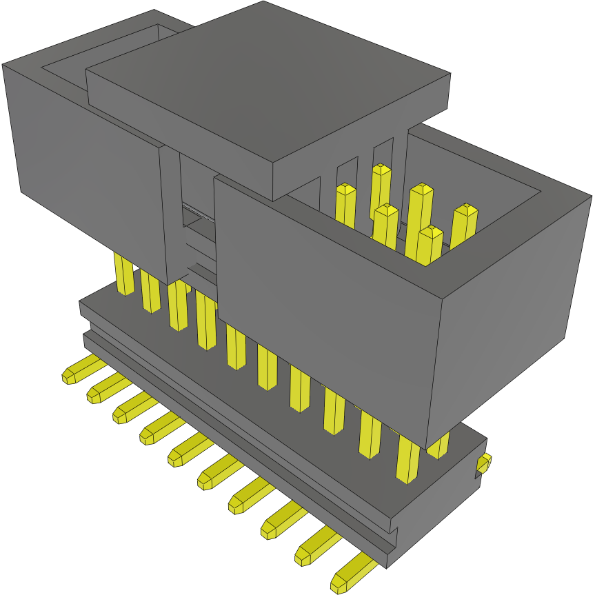 Samtec-MW-1003GD-235-075-ES-P-TR Piastre connettori e prese PCB Conn Elevated Shrouded Header (4 Sides) HDR 20 POS 1mm Solder ST Top Entry SMD FLEX STACK T/R