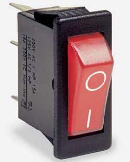 Bulgin Components PLC-T5503ATNAA Wippschalter Switch Rocker ON OFF SPST Solder Curved Rocker 16A 250VAC 745.7VA