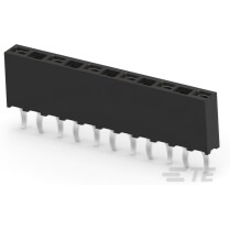 TE Connectivity-1-215297-1 Cabezales del conector y receptáculos PCB Conn Socket Strip SKT 11 POS 2.54mm Solder ST Top Entry Thru-Hole Carton