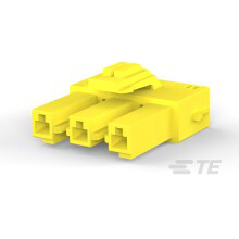 TE Connectivity-179938-4 Carcaza de cables discretos de conector Conn Housing PL 3 POS 6.5mm Crimp ST Cable Mount Yellow Bag